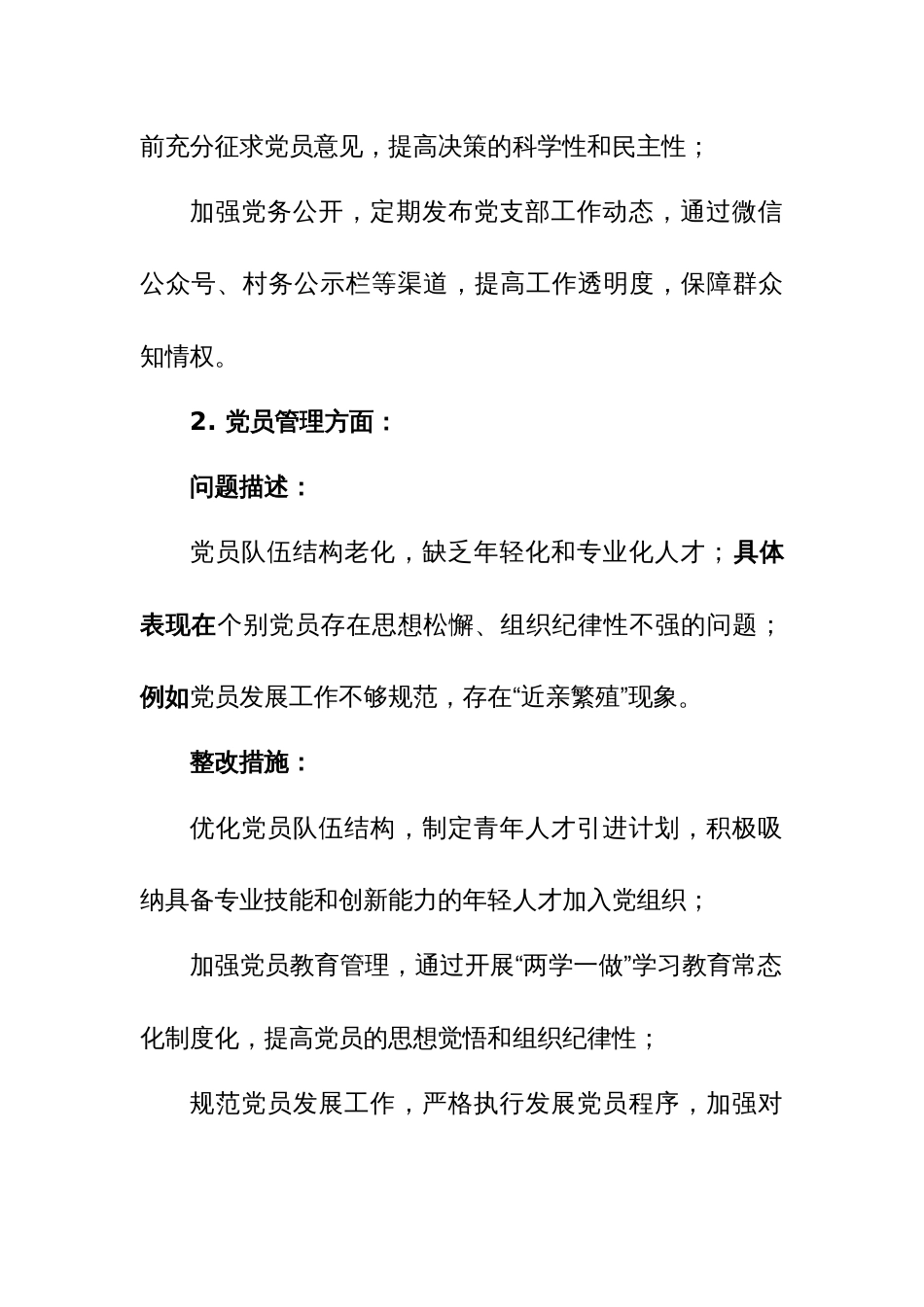 (2篇)支部党建巡视整改工作报告、整改材料_第2页