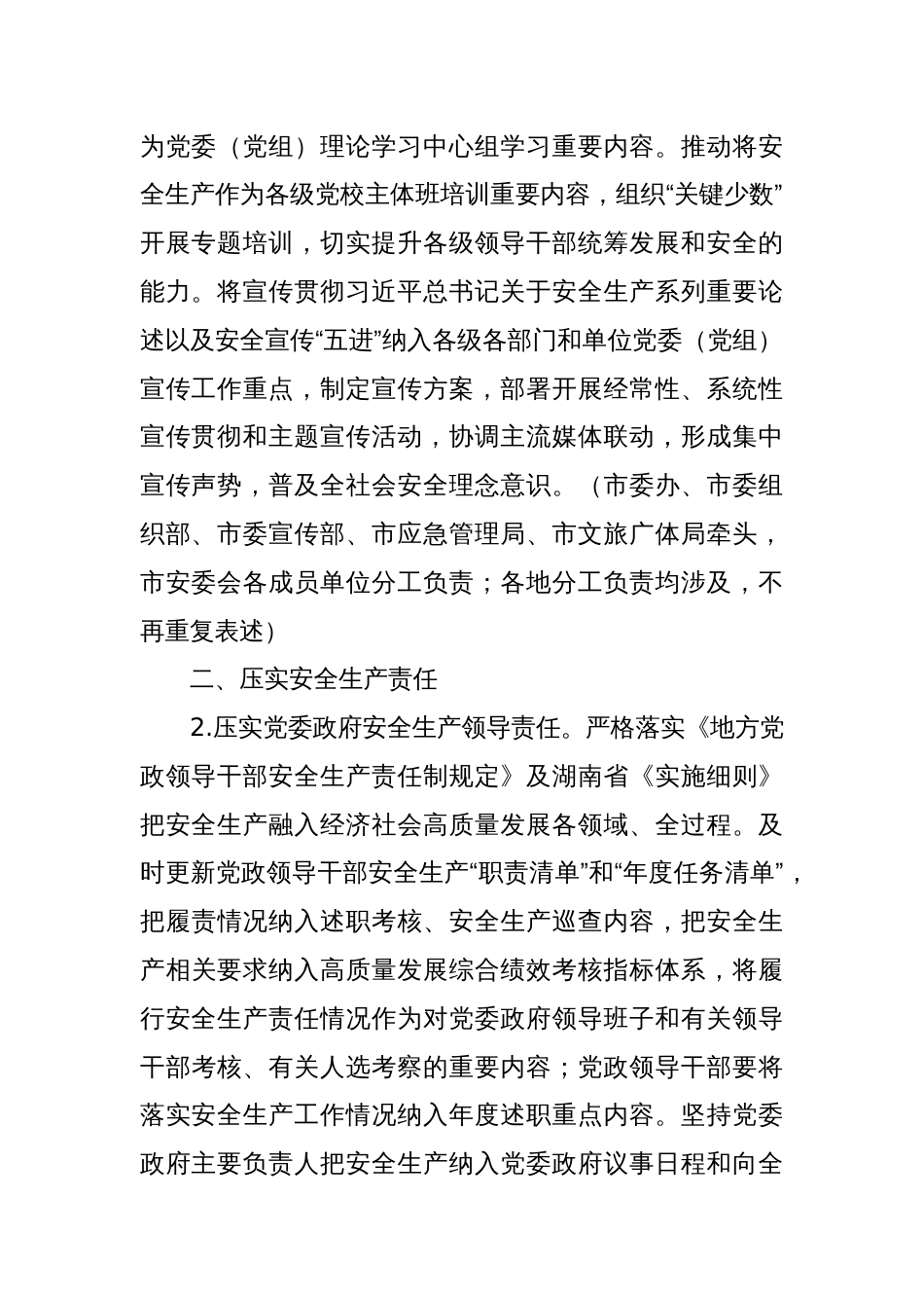 市安全生产委员会2024年度工作要点_第2页