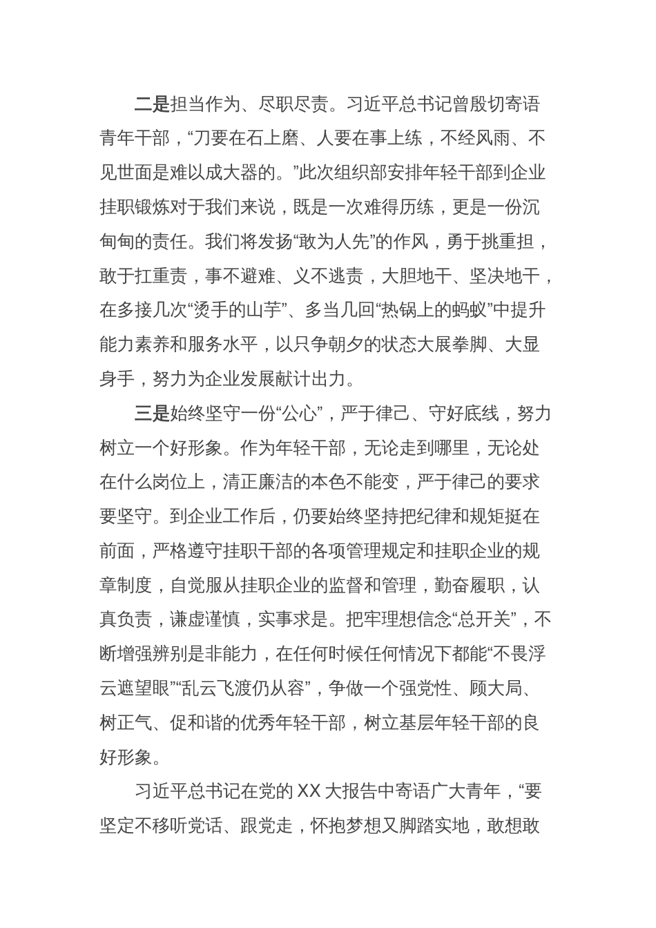 挂职干部表态发言_第2页