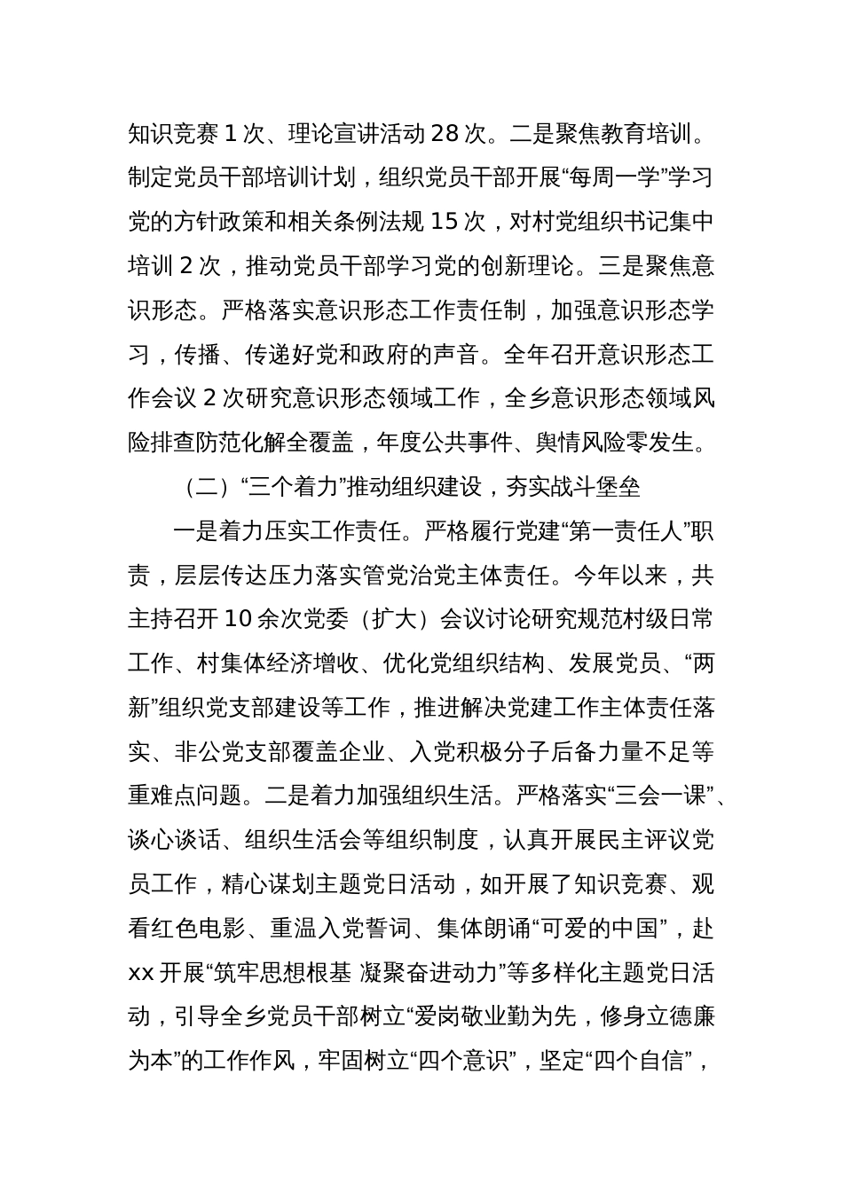 2023年度基层党建工作述职报告._第2页