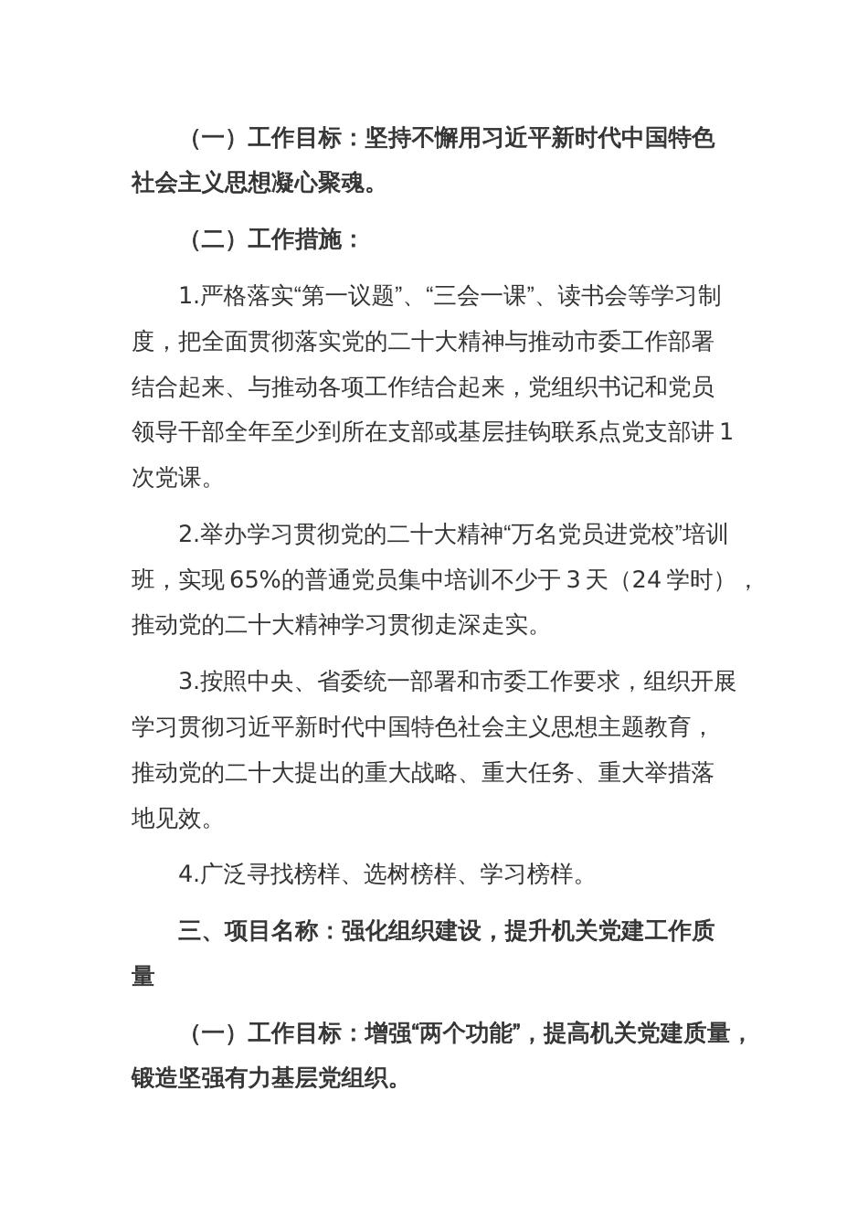 2024年基层党建工作重点项目清单范文_第2页