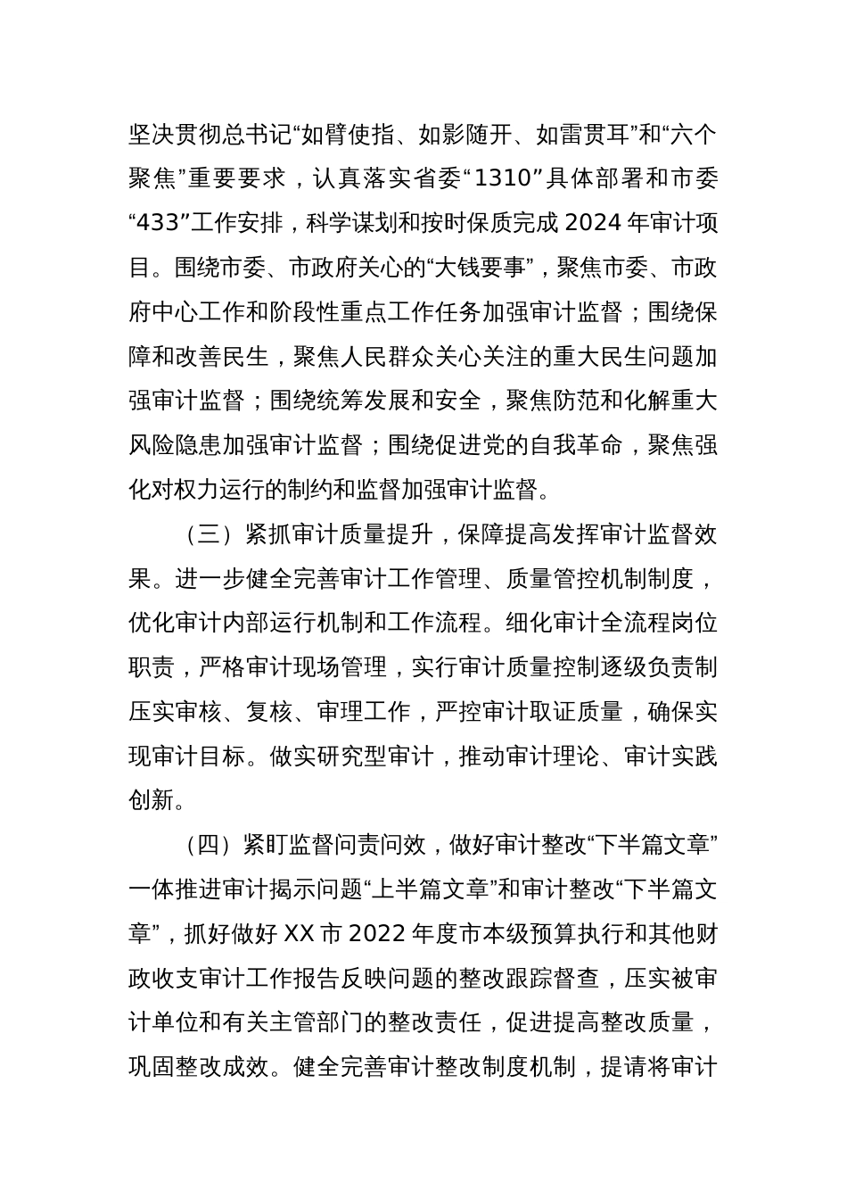 市审计局2024年工作计划_第2页