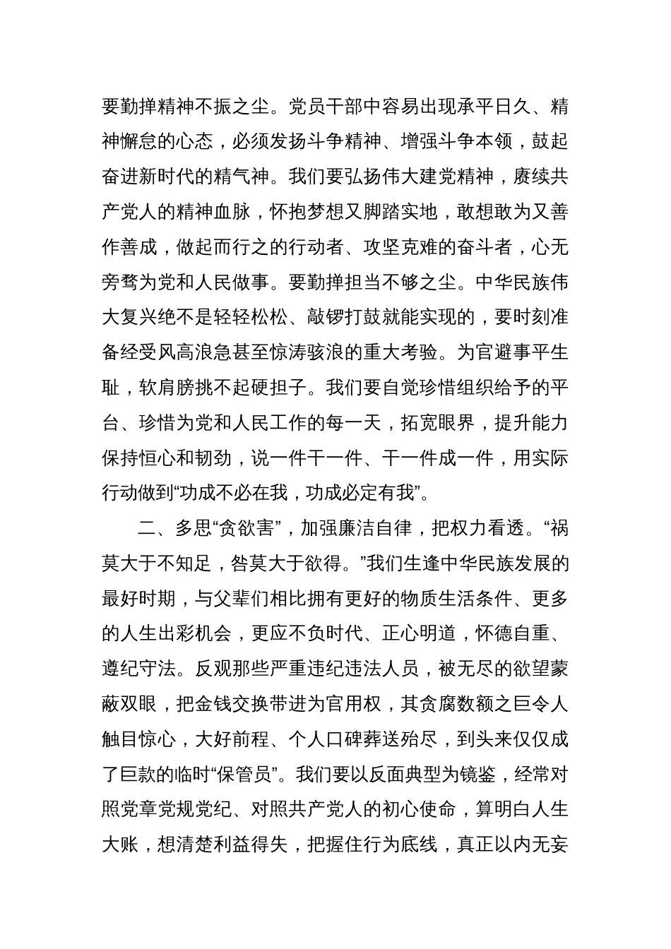 研讨发言：永葆自我革命精神践行忠诚干净担当_第2页