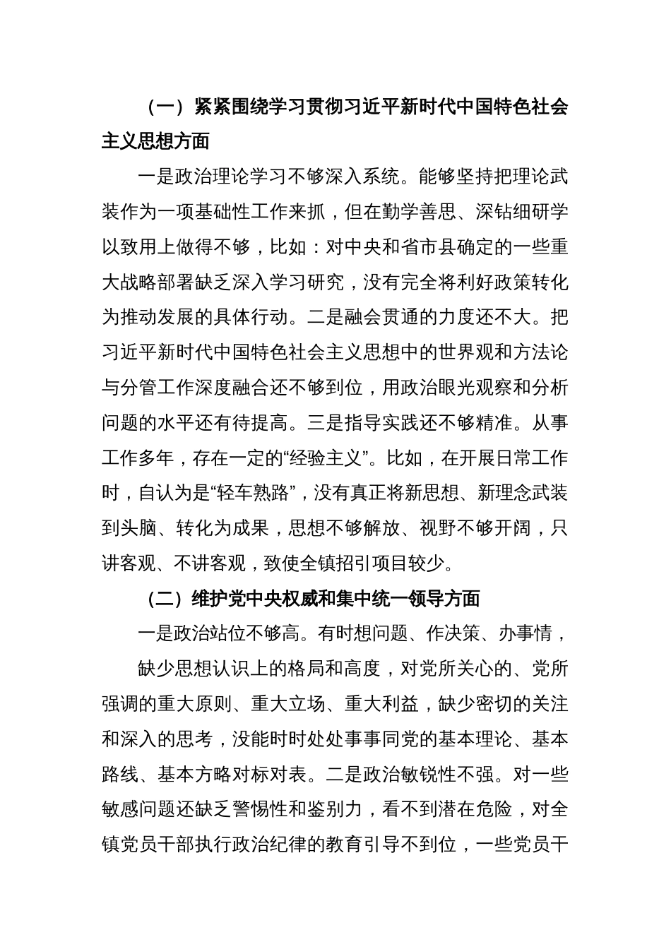 2023年主题教育专题民主生活会个人对照检查材料（新六个方面+政绩观+典型案例剖析+过紧日子、厉行节约反对浪费）_第2页