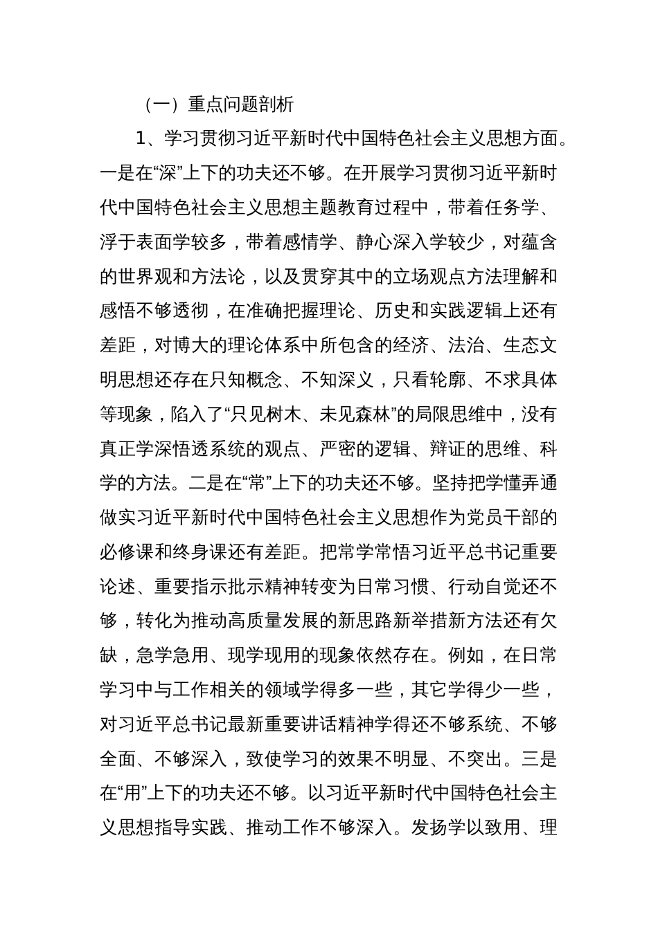 国企主题教育专题民主生活会个人对照检查（践行宗旨等6个方面）_第2页