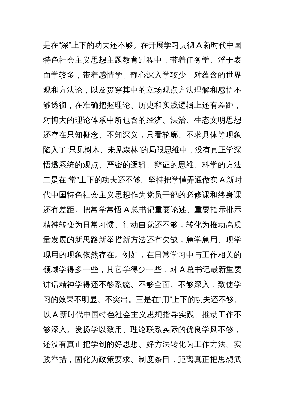 公司主题教育专题民主生活会个人对照检查_第2页