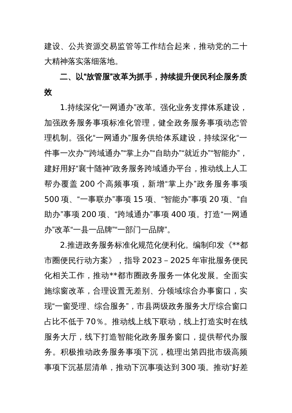 X市行政审批局2023年度工作要点_第2页