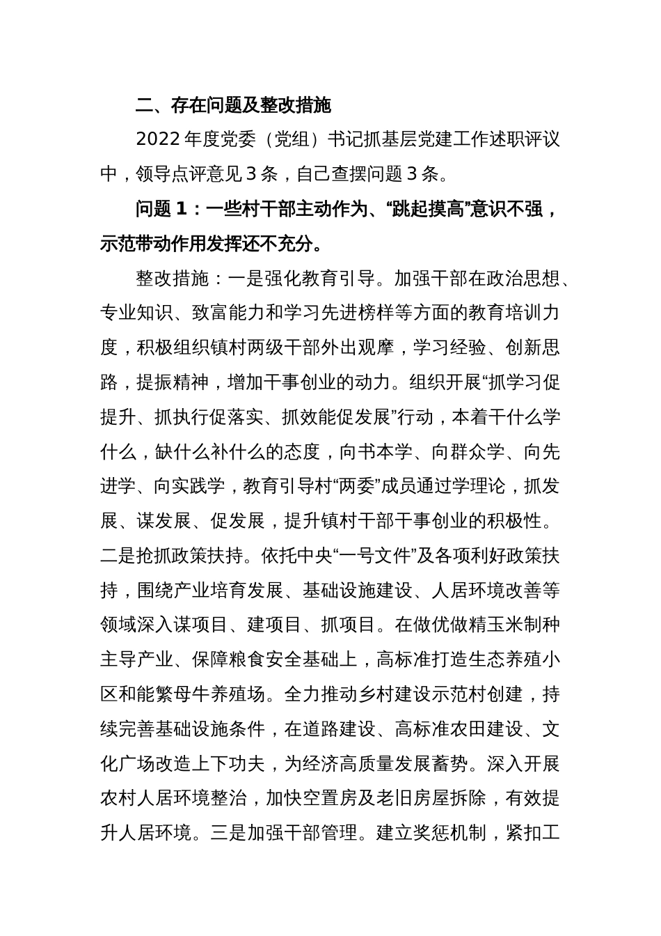 2022年度某镇党委书记抓基层党建工作述职评议_第2页