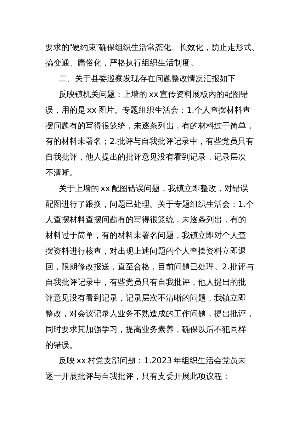 镇党委关于巡察反馈意见的整改报告_第2页