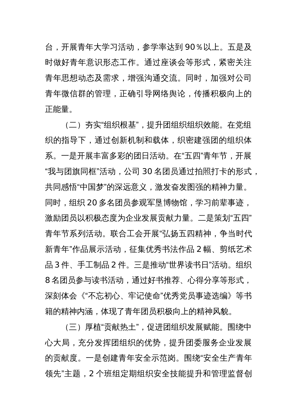 公司团委2024年度工作总结_第2页