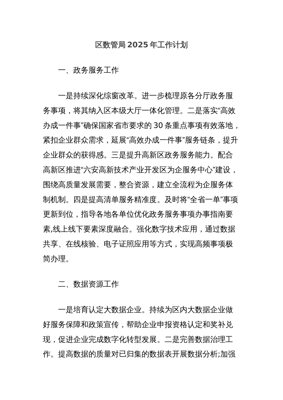区数管局2025年工作计划_第1页