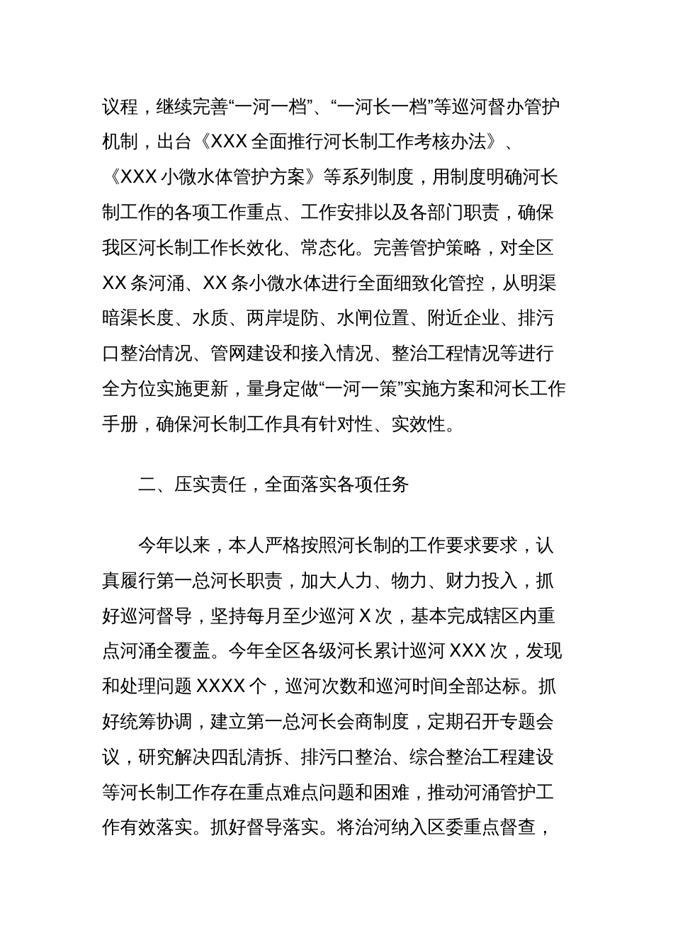 河长工作述职报告_第2页