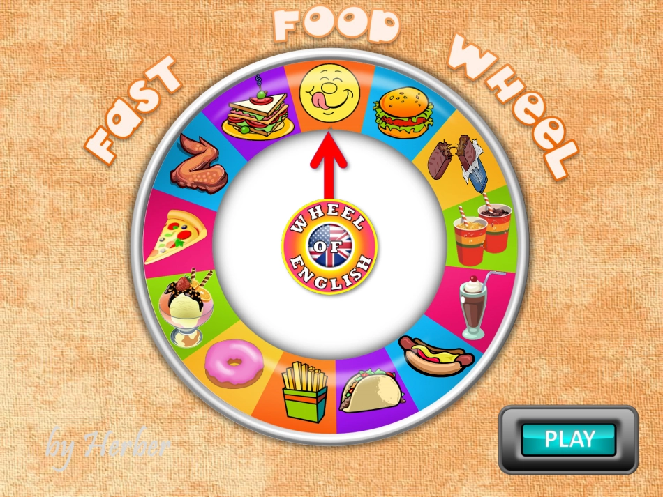 【趣味游戏英语教学课件】fast-food-wheel_第1页