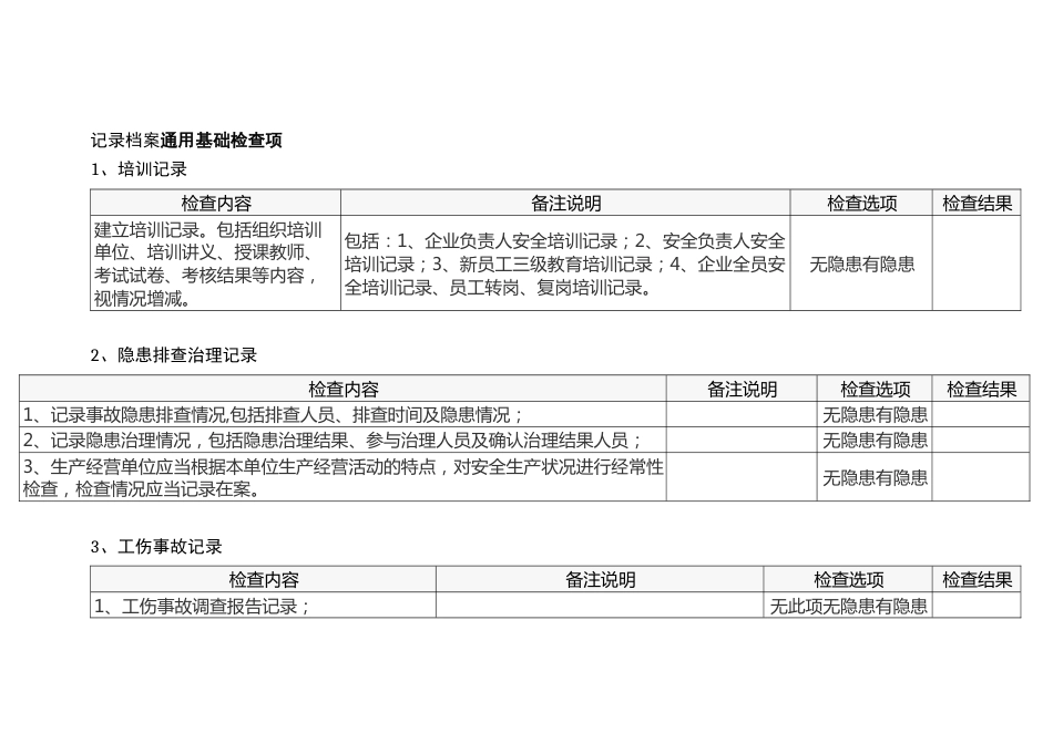 记录档案通用基础检查项_第1页