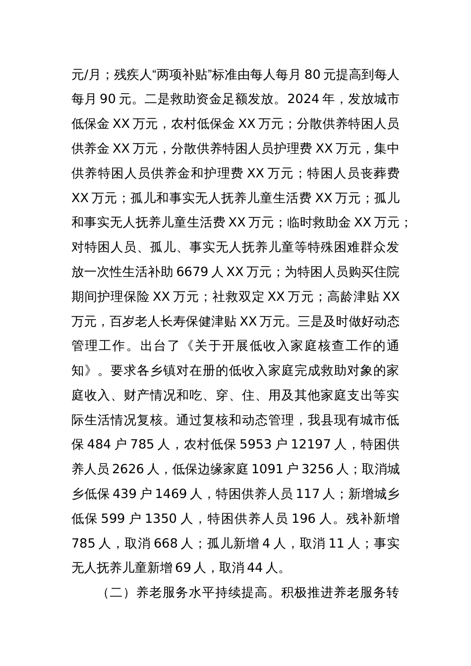 县民政局2024年工作总结暨2025年工作思路_第2页