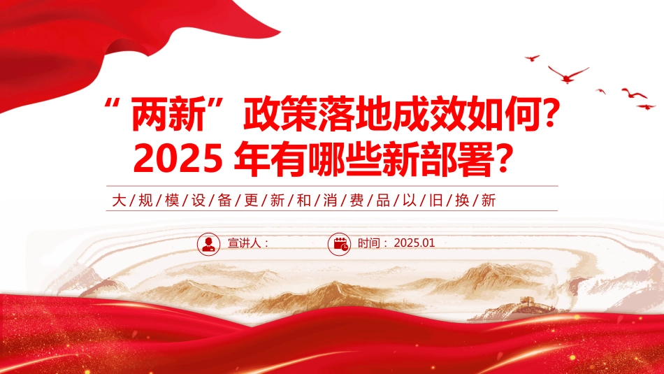 两新政策PPT两新政策落地成效和2025年最新部署_第1页