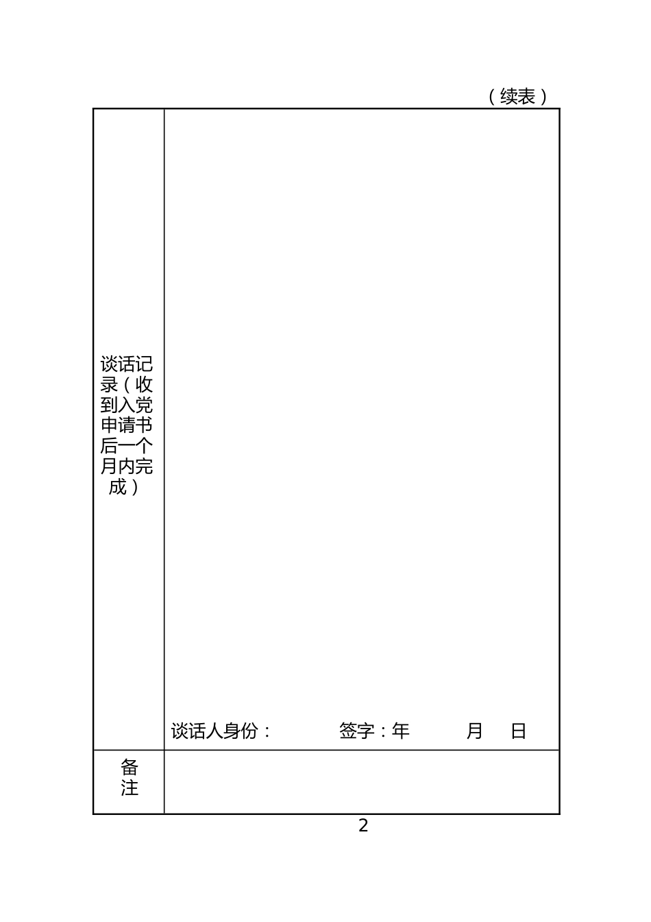 入党申请人登记表_第2页