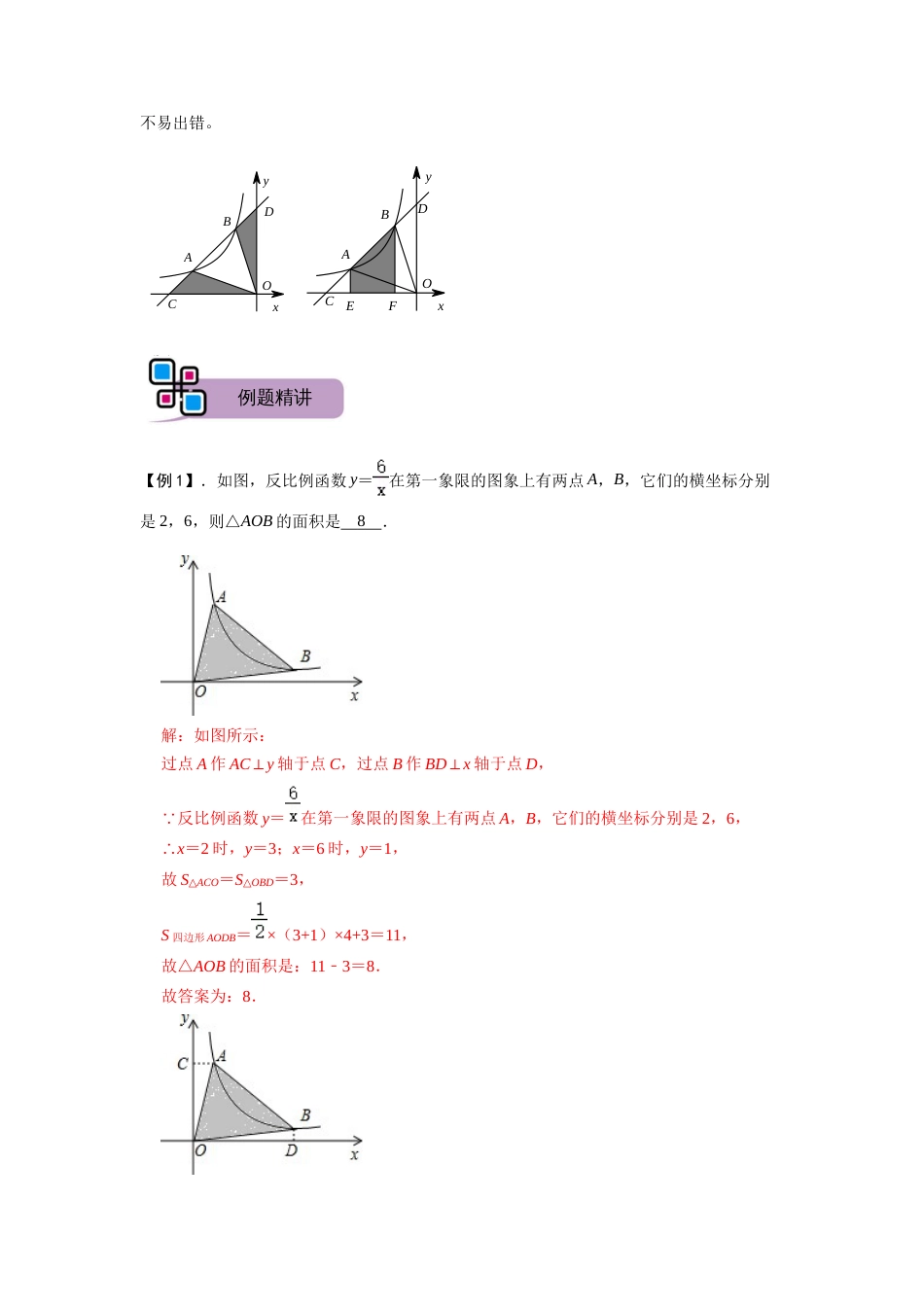 【2025版初中数学74大招专题突破】专题65 反比例函数背景下的面积问题（解析版）_第2页