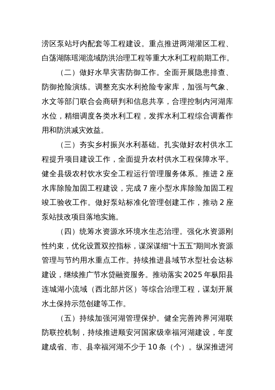 市水利局2024年工作总结和2025年工作谋划_第3页