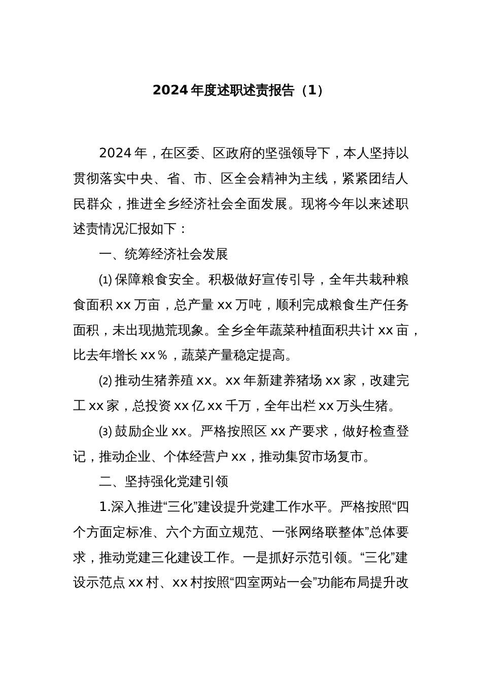 2024年度述职述责报告（1）_第1页