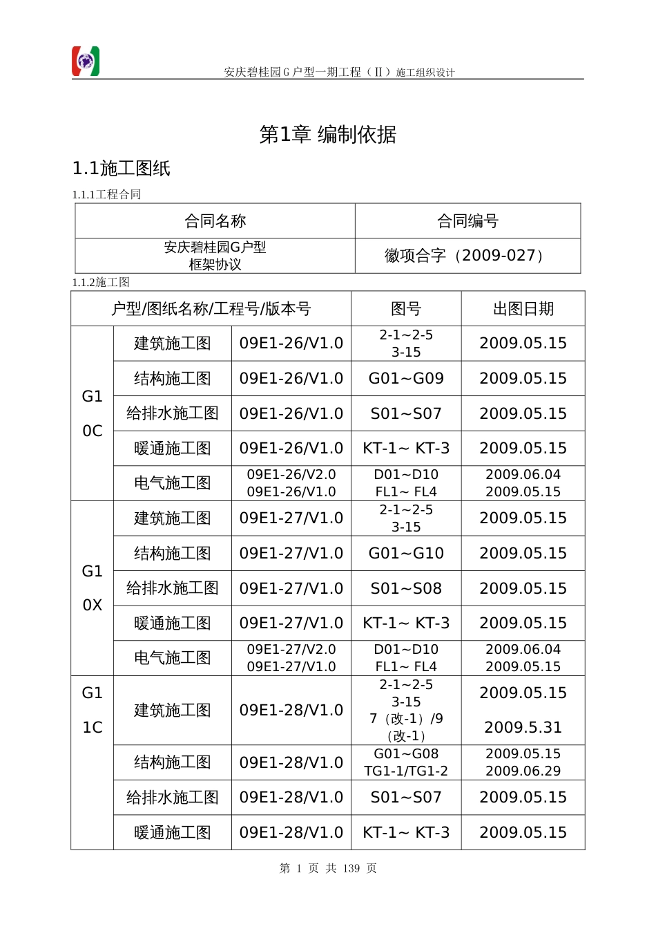 碧桂园别墅群工程施工组织设计_第1页