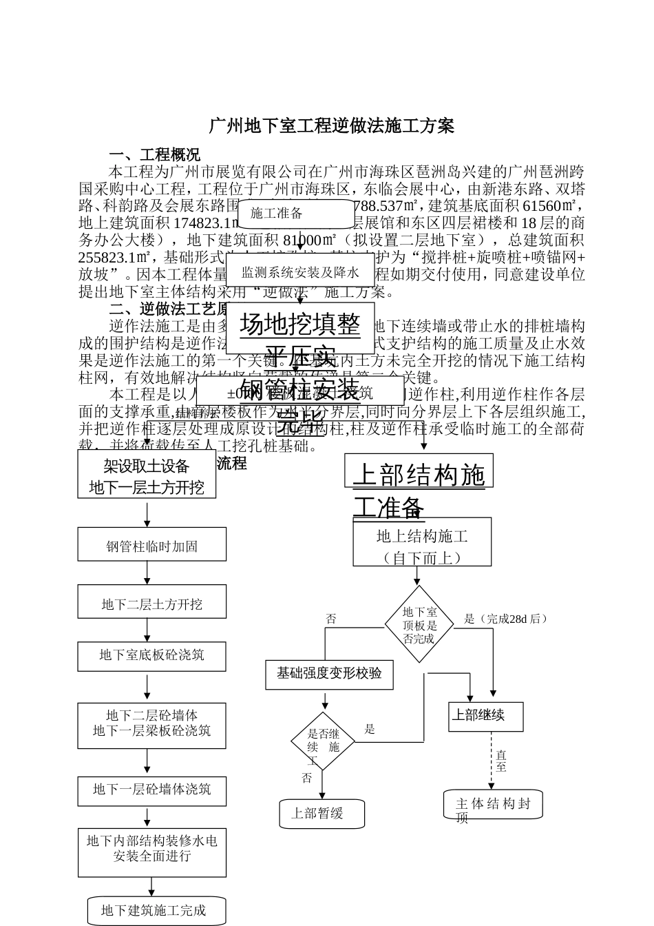 地下室逆做法施工与支护方案_第1页