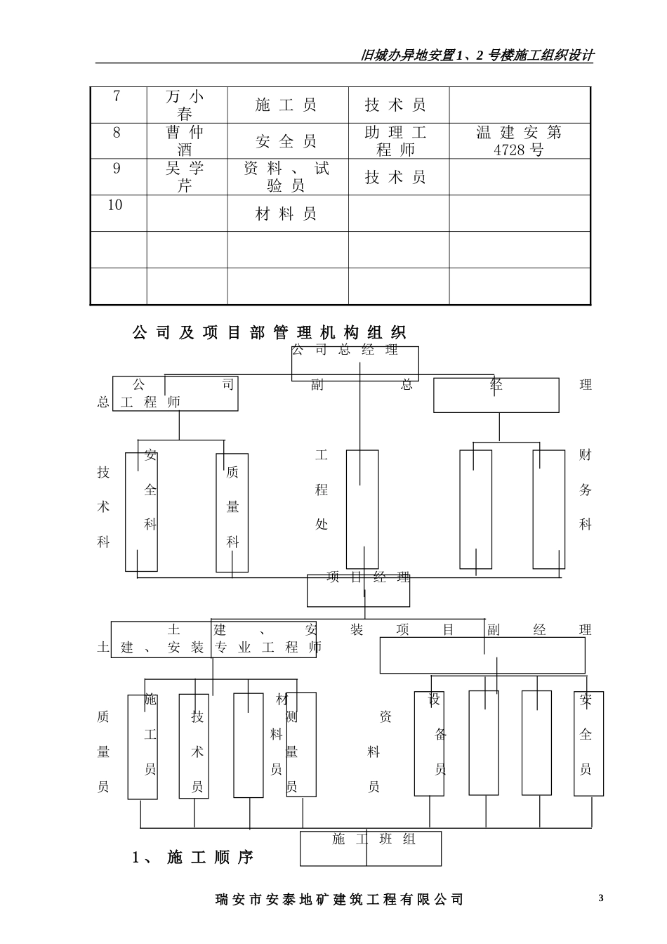 旧城办施工组织设计方案（地矿）_第3页