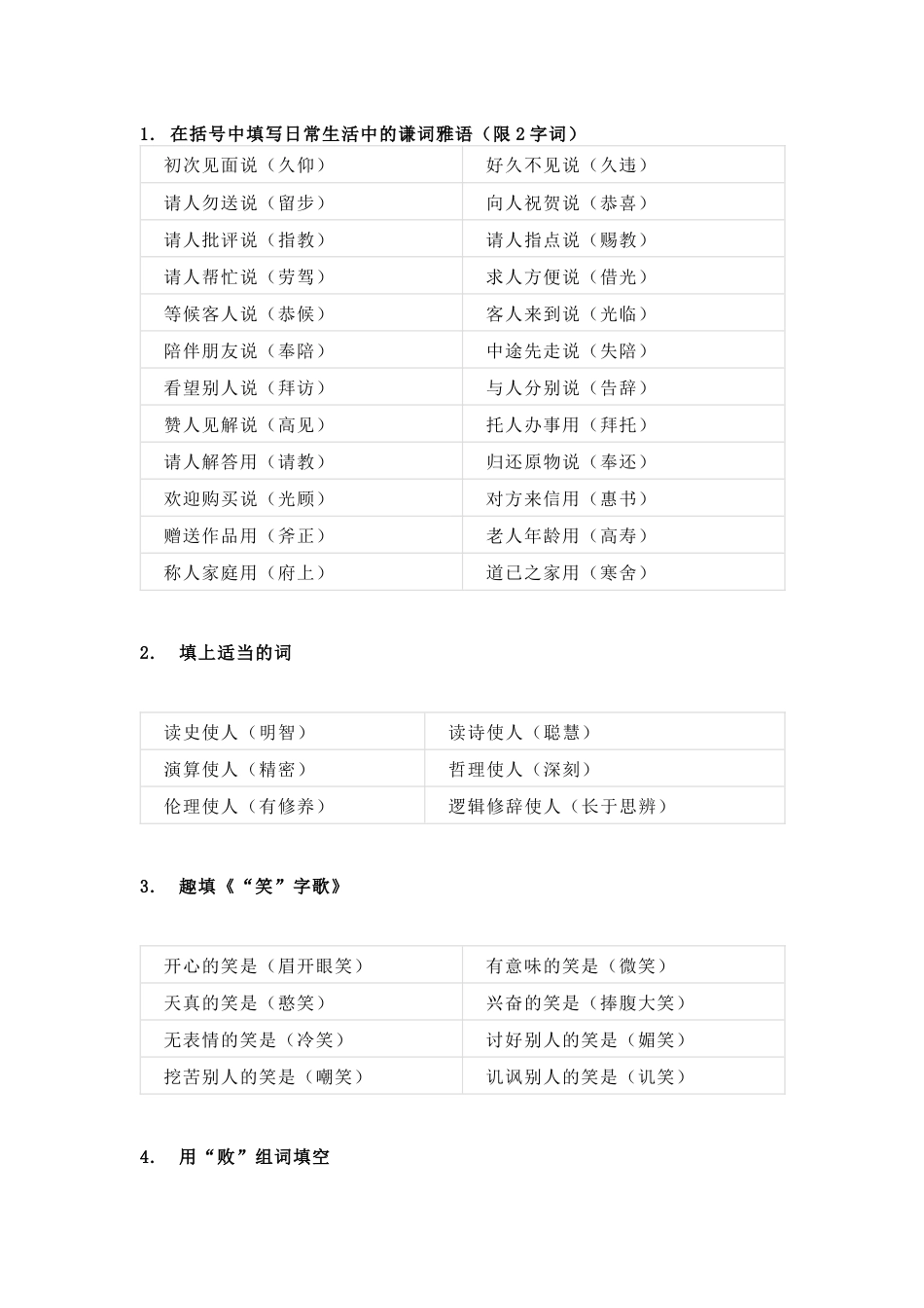 小学语文常识高频考点总结_第1页