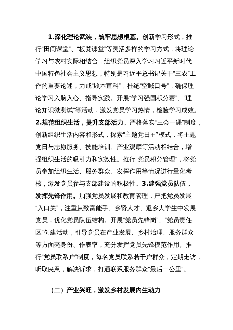 2025年村党支部工作计划_第2页
