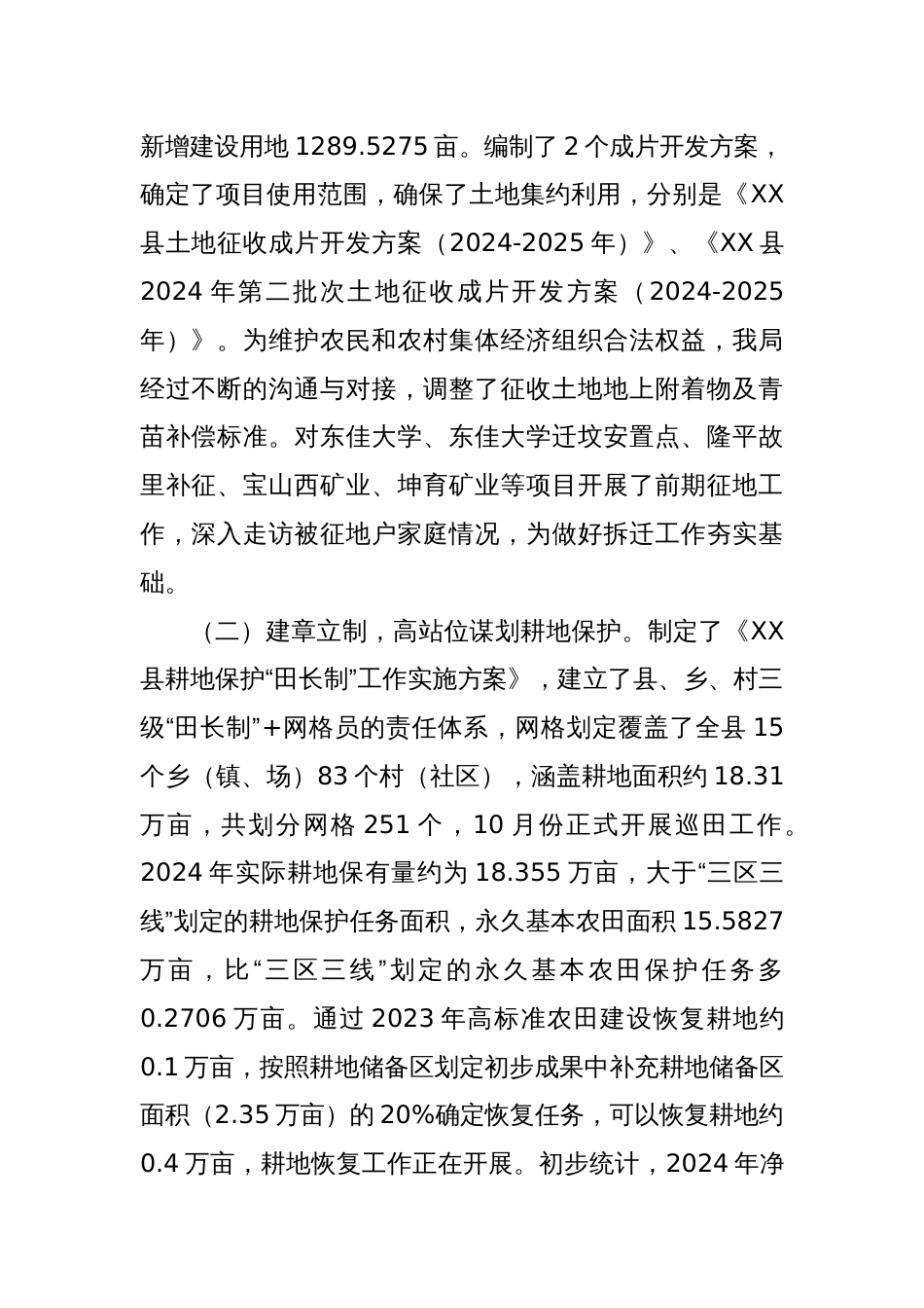 县自然资源局2024年度工作总结及2025年工作计划_第2页