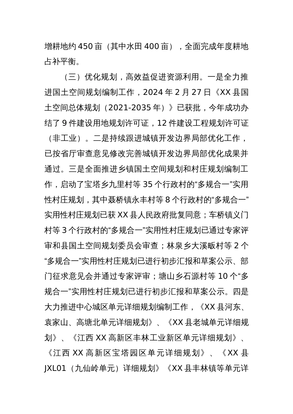 县自然资源局2024年度工作总结及2025年工作计划_第3页