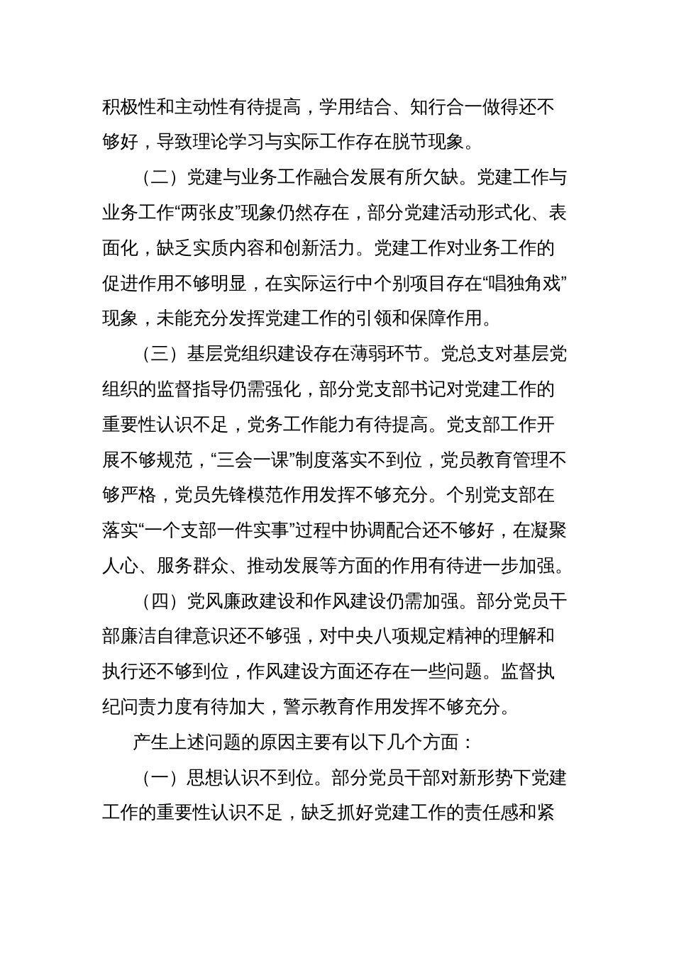 公司总支部委员会工作汇报（巡察主备）_第2页