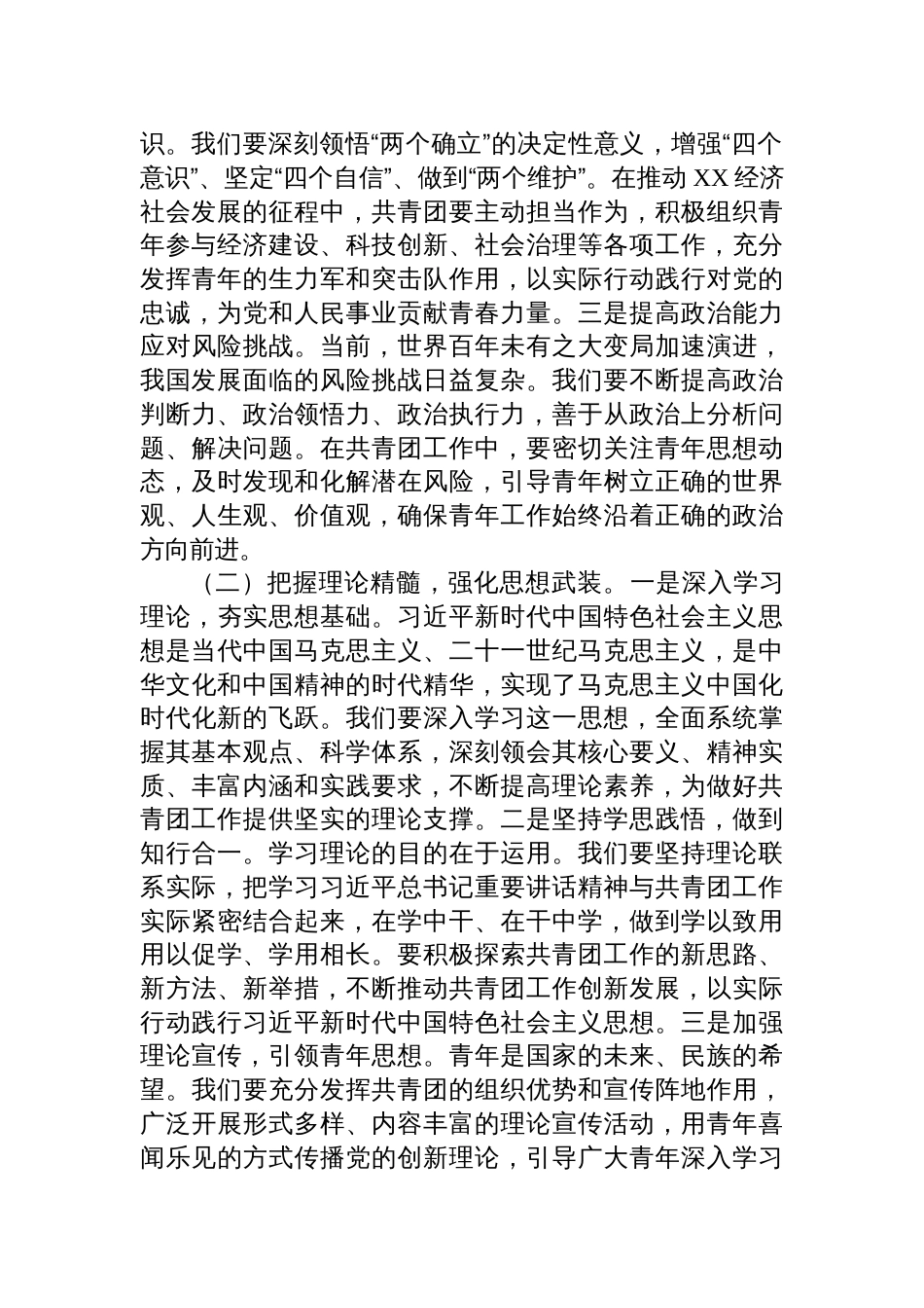 团市委书记学习在2025年全国“两会”上重要讲话精神交流发言材料_第2页