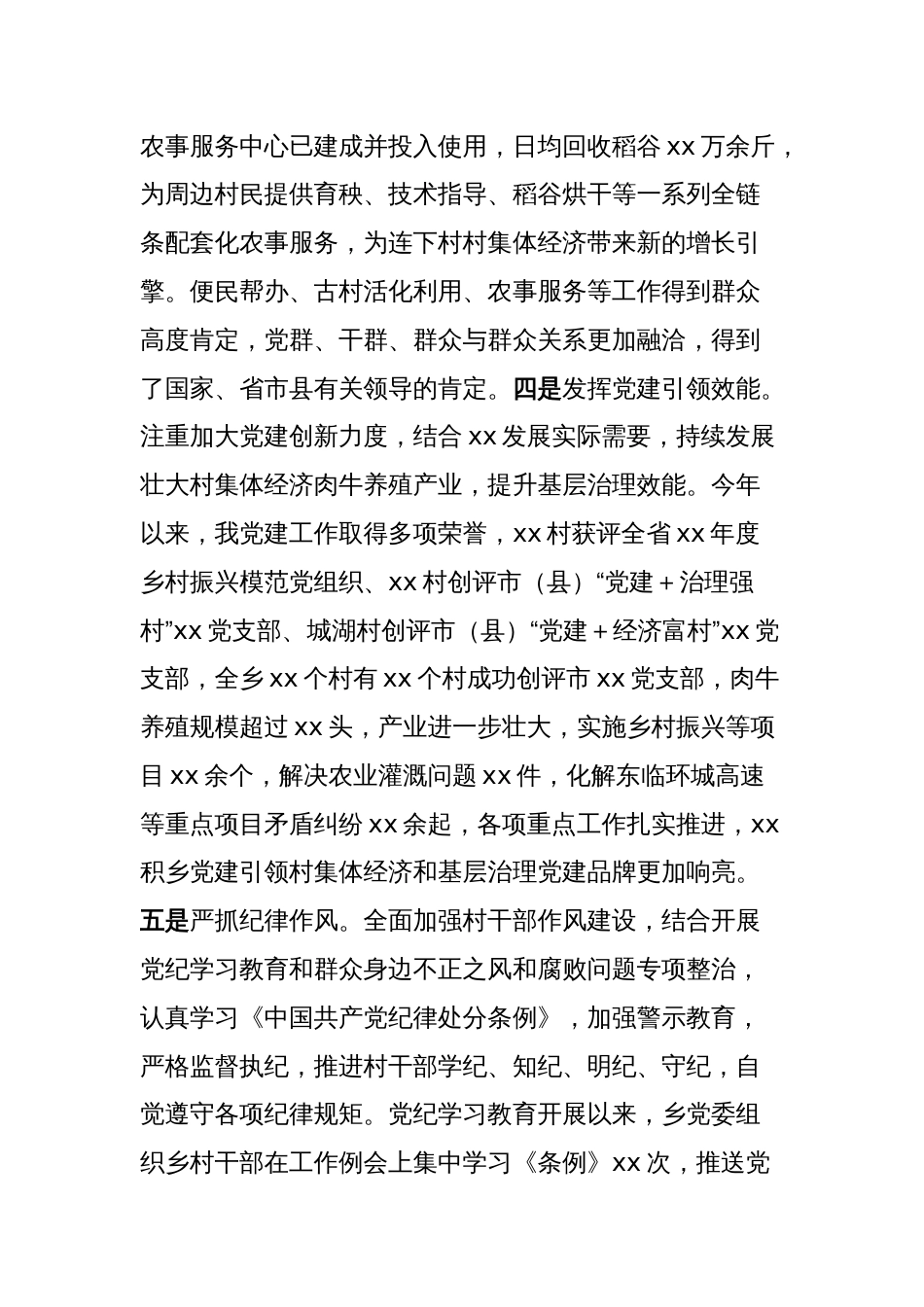 乡在全区2025年农村工作会议的汇报发言_第2页