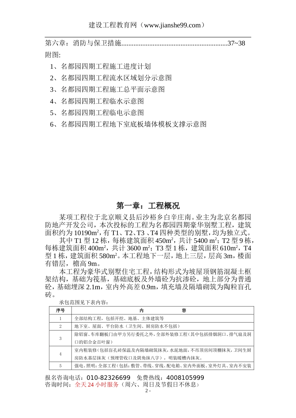 1169某名都园豪华别墅工程施工组织设计_第2页