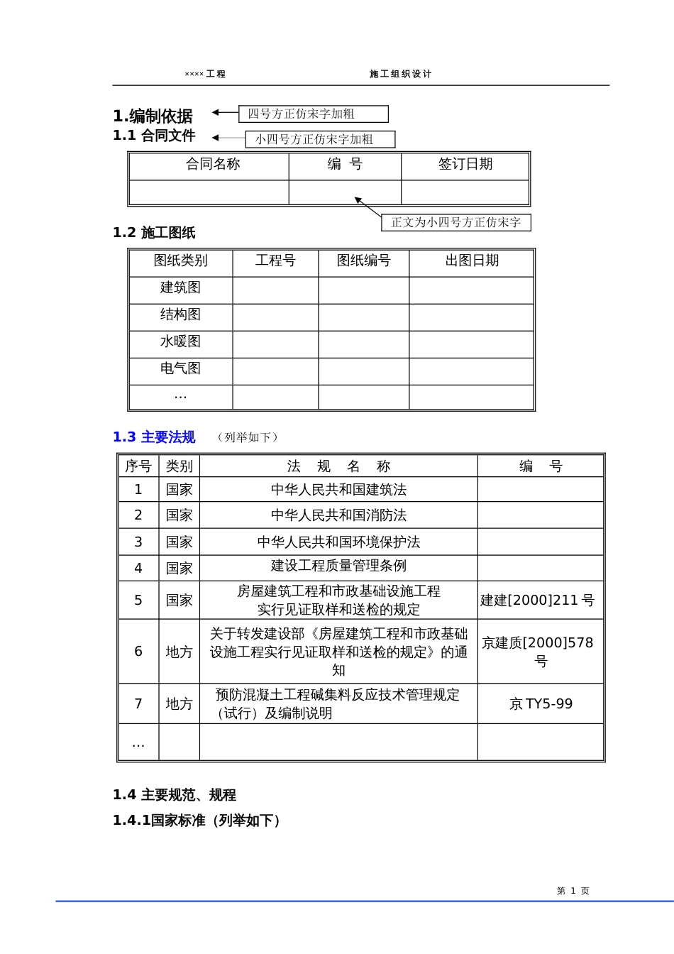 421施工组织设计标准样板_第1页