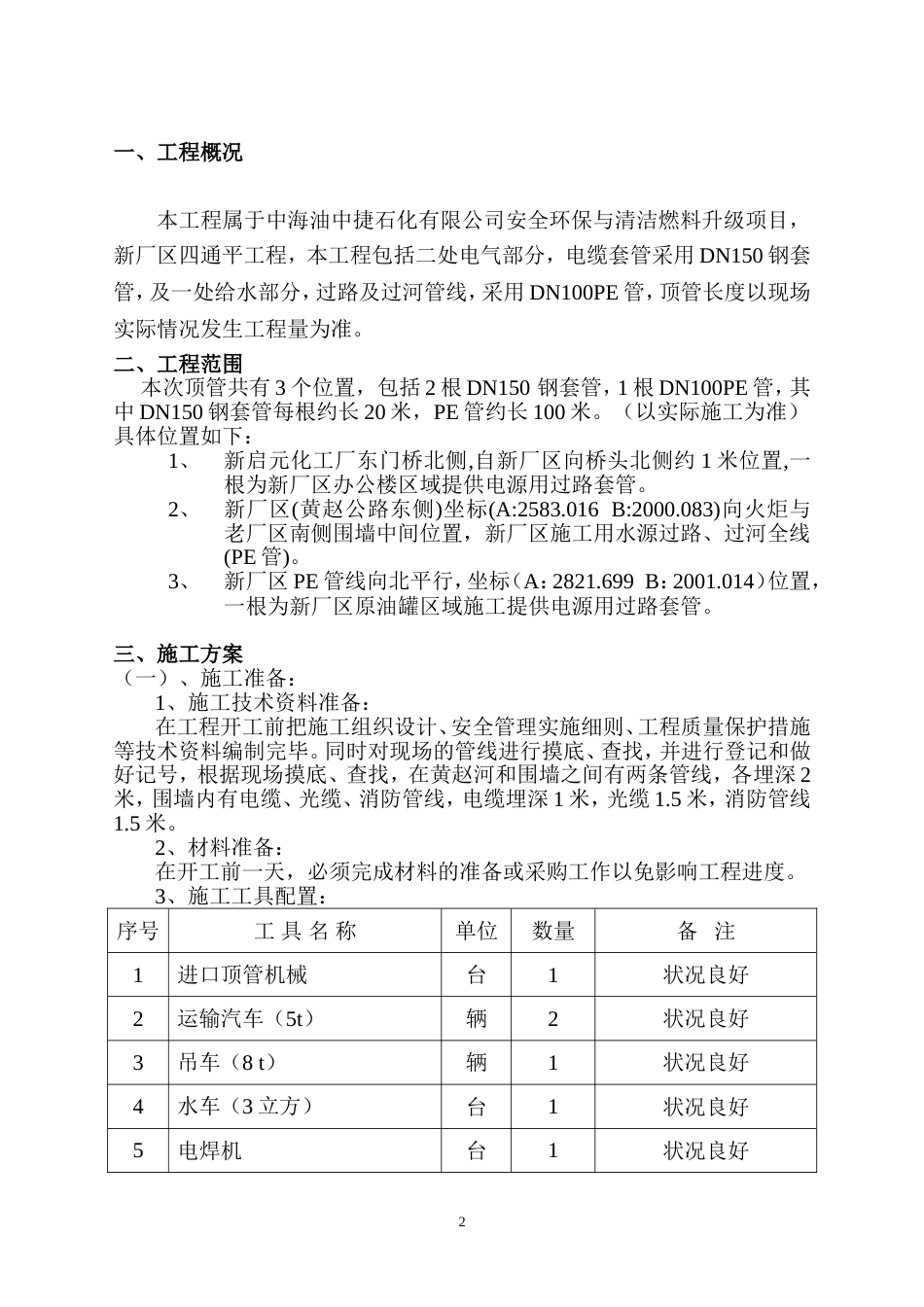 618石化有限公司顶管工程施工方案_第3页