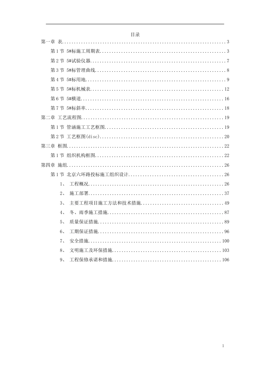 北京六环路投标施工组织设计方案_第1页