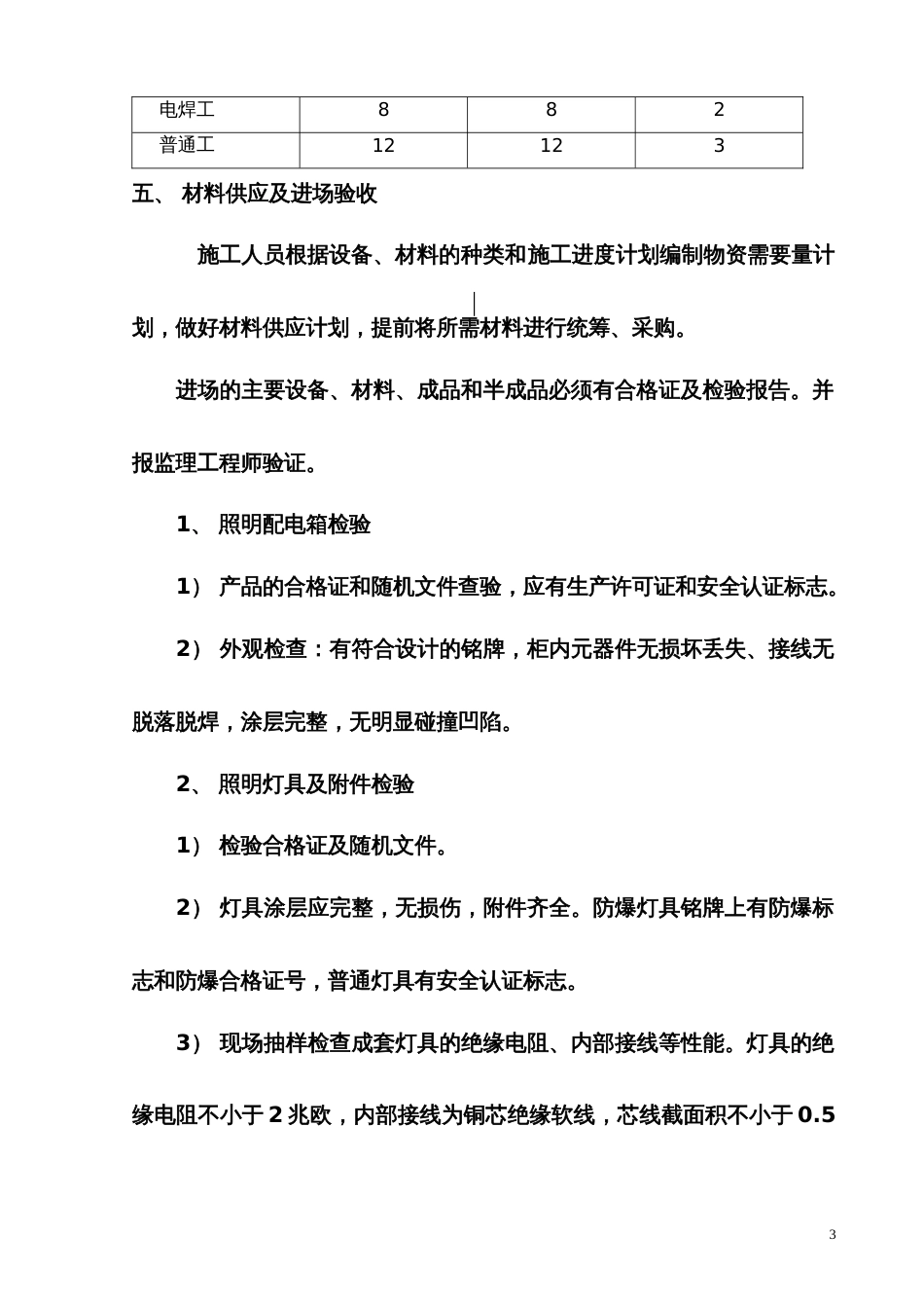 电气施工组织设计-某小区二标段招、投标电气工程施工组织设计方案_第3页