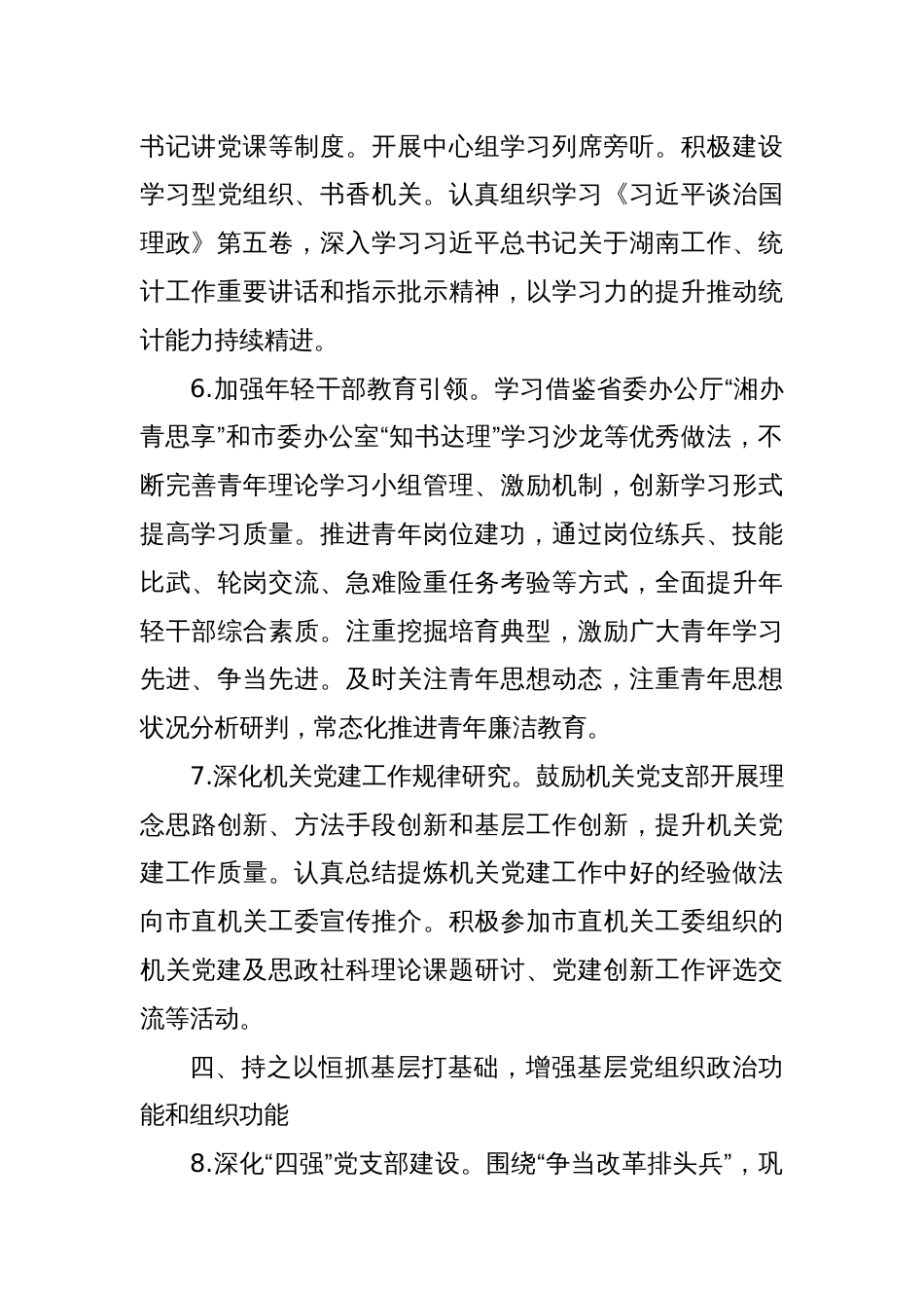 X市统计局2025年党建工作要点_第3页