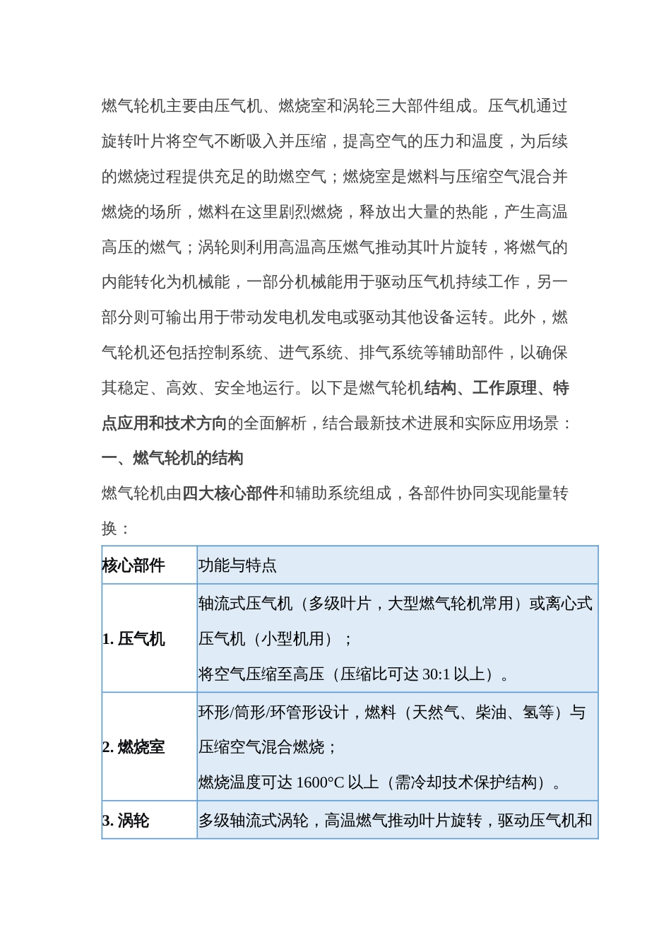 燃气轮机的结构、工作原理、特点应用_第1页