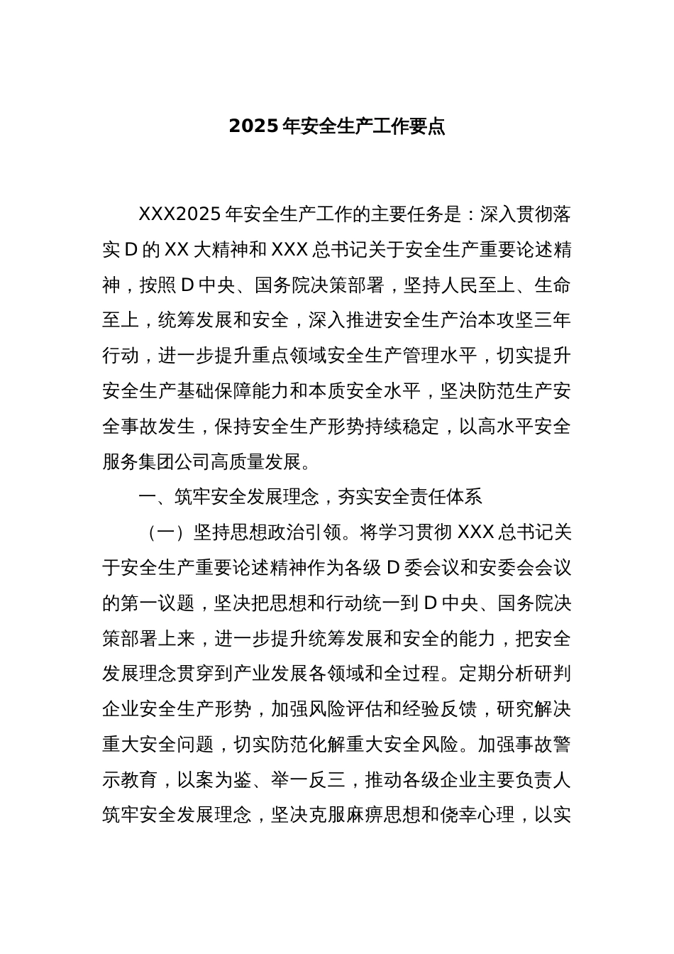 2025年安全生产工作要点_第1页