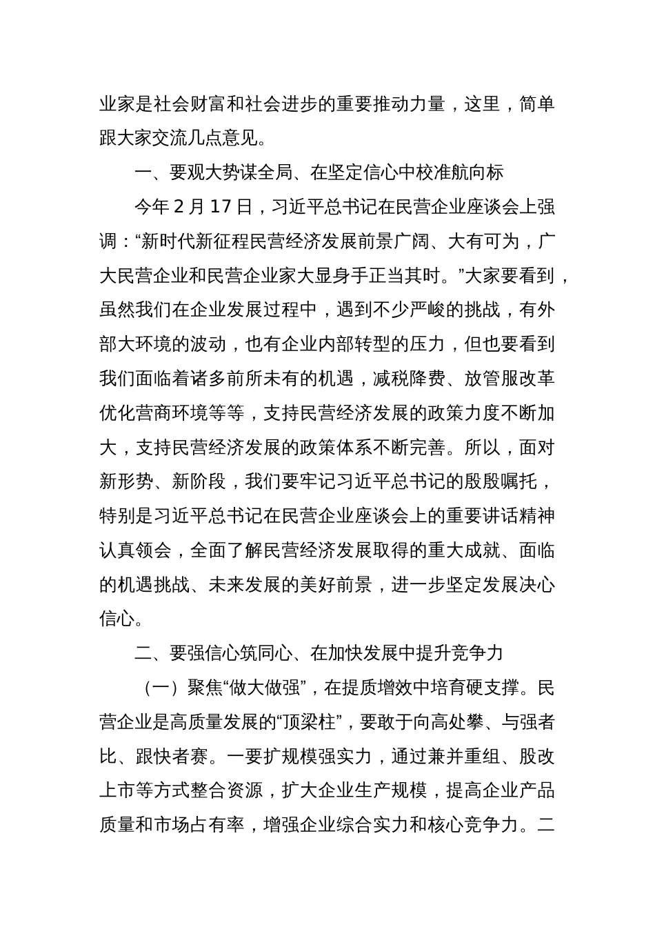 在2025年民营企业座谈会上的讲话_第2页