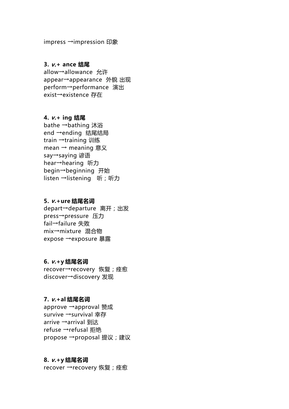 高中英语考试常考高频单词后缀总结_第2页