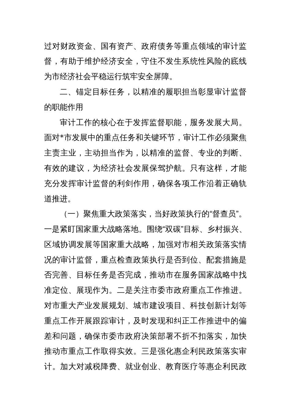 市委书记在市委审计委员会会议上的讲话_第3页
