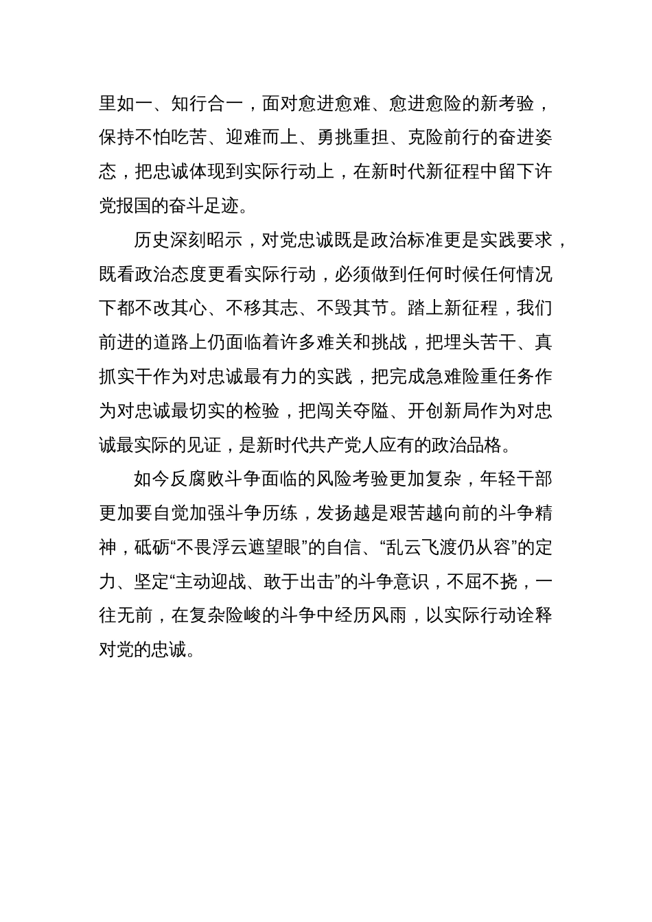 (2篇)纪委青年干部五四座谈会发言汇编_第3页