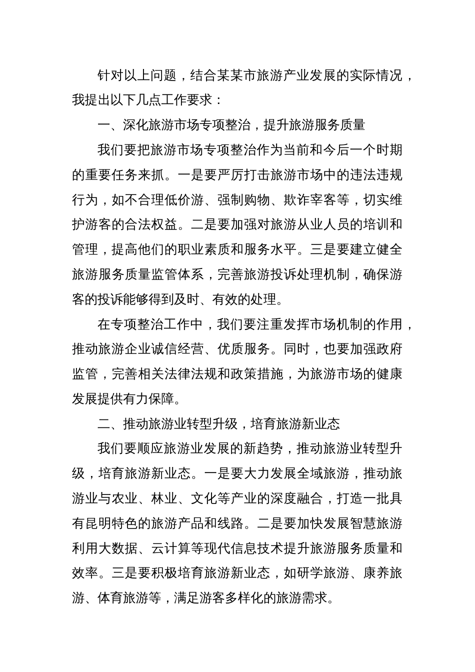 在某某市旅游市场专项整治工作推进会的讲话_第3页