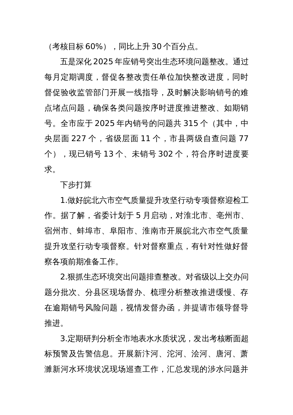市生态环境局2025年第一季度工作小结_第3页