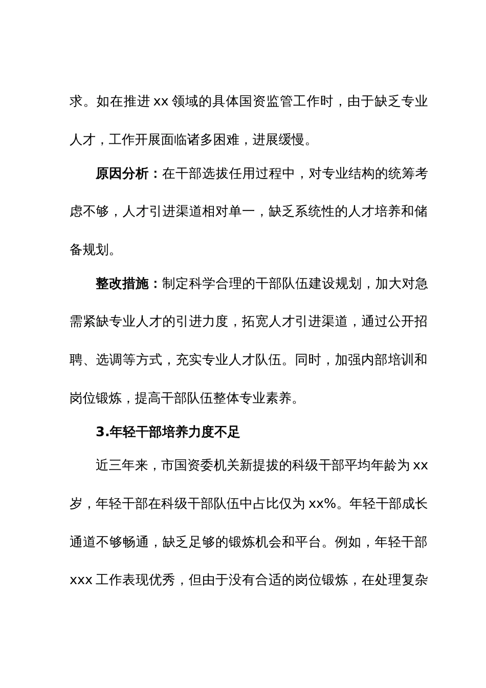 2025年xx市国资委选人用人和作风建设专项巡察报告_第3页