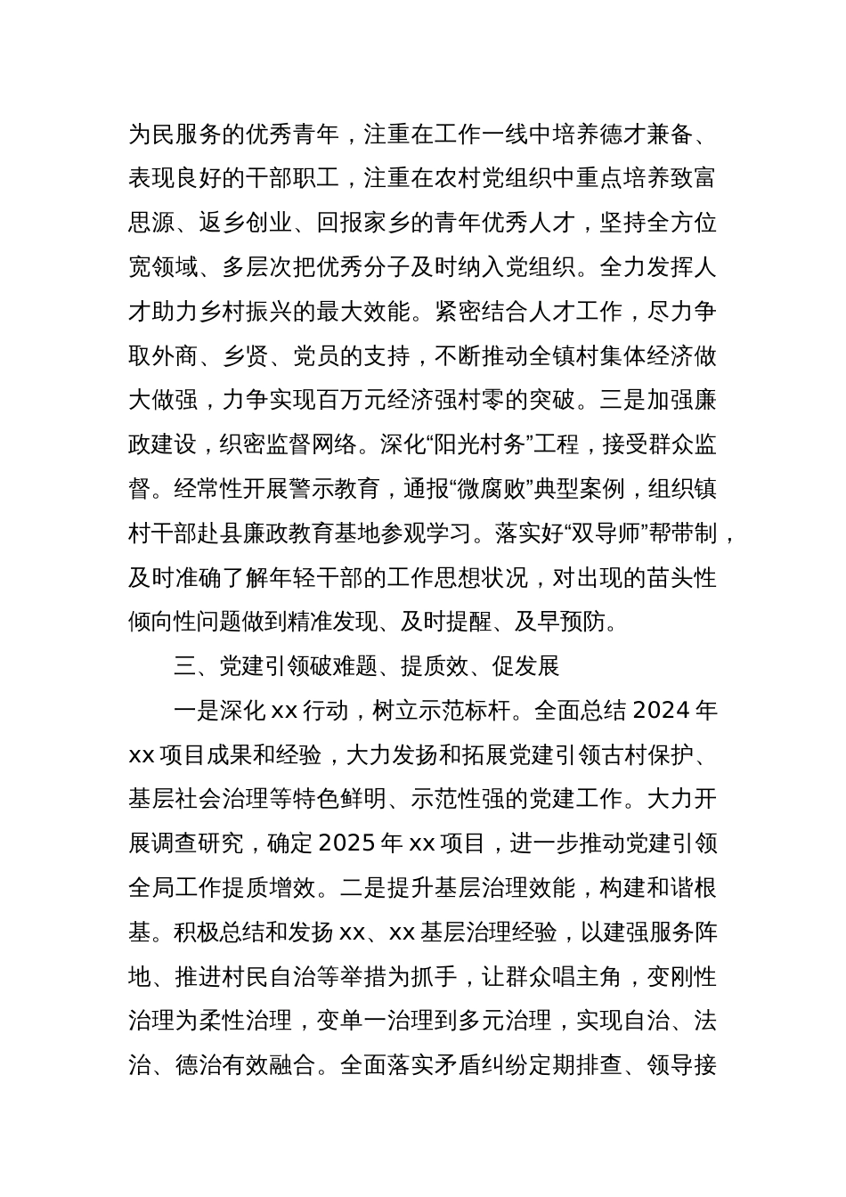 乡镇2025年党建工作计划_第3页
